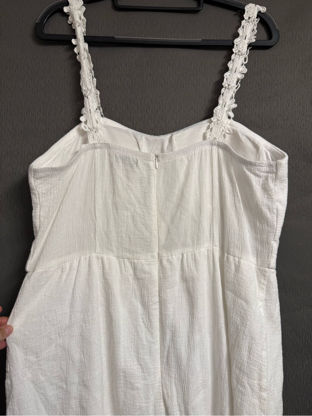 Charlotte Russe White 100% Cotton cottagecore Lace Strap Mini Dress XL BRSS0594 - Picture 12 of 14